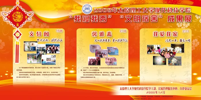 我院2008年“宿舍文化活动月”圆满闭幕 我院2008年“宿舍文化活动月”圆满闭幕