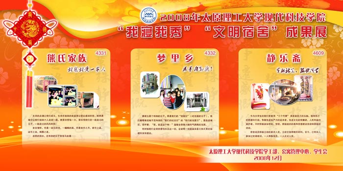 我院2008年“宿舍文化活动月”圆满闭幕 我院2008年“宿舍文化活动月”圆满闭幕