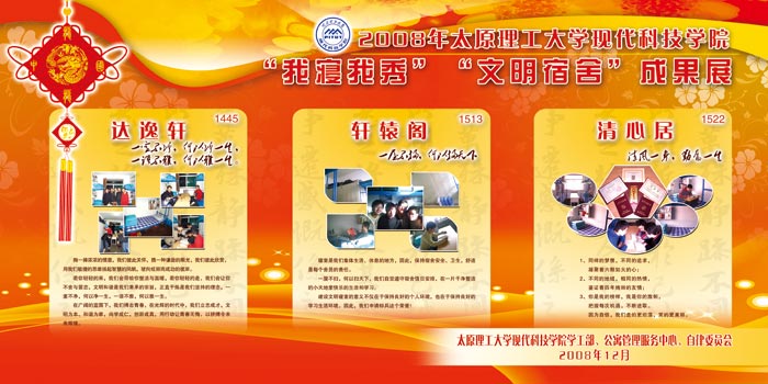 我院2008年“宿舍文化活动月”圆满闭幕 我院2008年“宿舍文化活动月”圆满闭幕