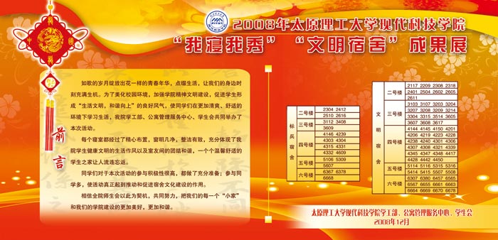 我院2008年“宿舍文化活动月”圆满闭幕 我院2008年“宿舍文化活动月”圆满闭幕
